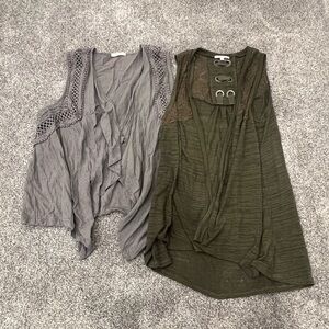 Maurices cardigan/vest bundle